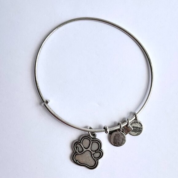 Alex + Ani Dog Paw Print bangle bracelet - Picture 1 of 4
